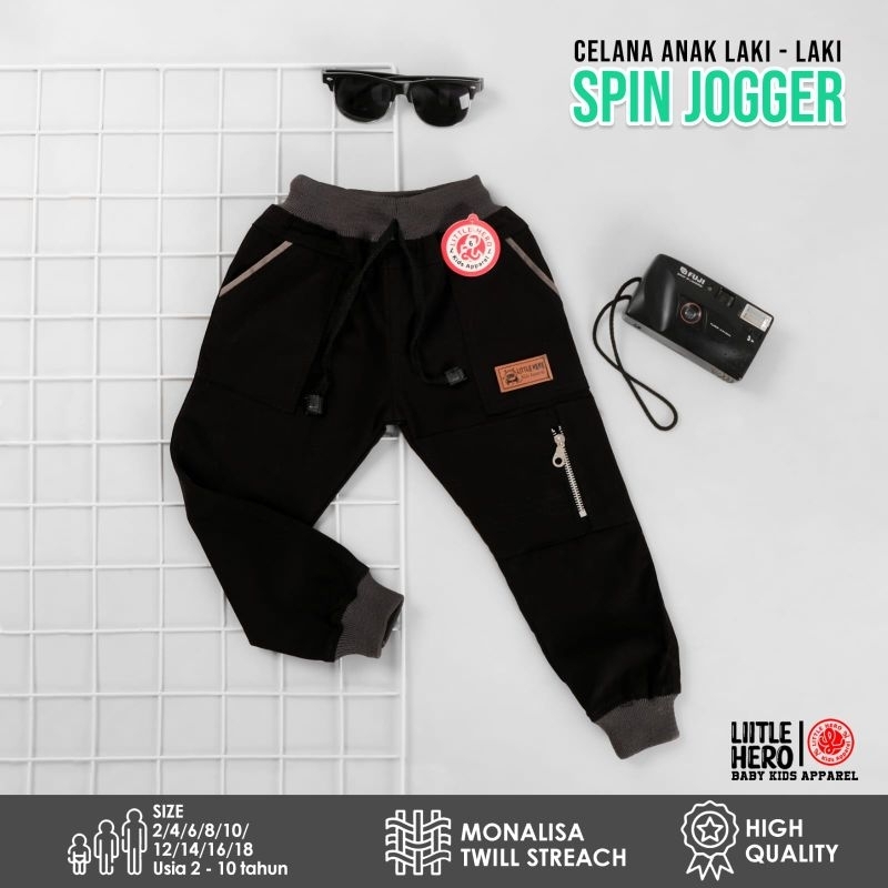 Celana Jogger Chinos Panjang Anak Laki-laki Cowok Little Hero Chinos Spin Jogger Usia 2-9 Tahun