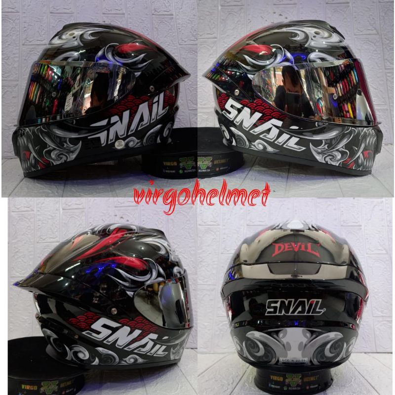 HELM Fullface SNAIL FFS2 ROBOTIC DEVIL GREY DOF