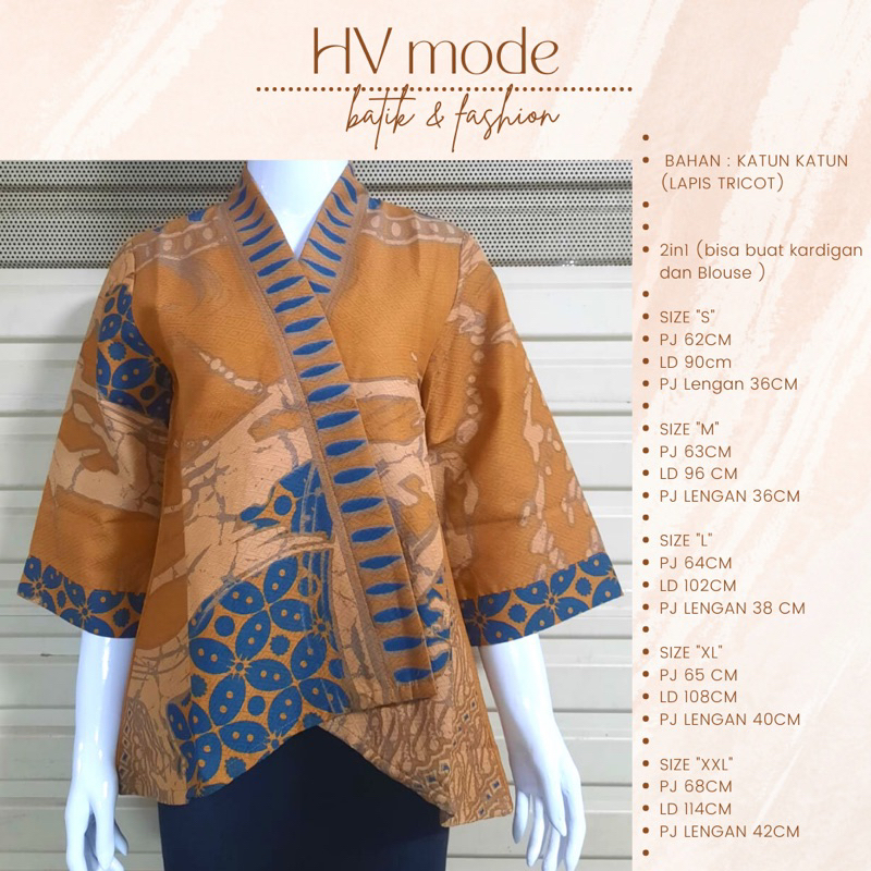 Batik - Atasan Batik Kimono - Batik trikot dolbi