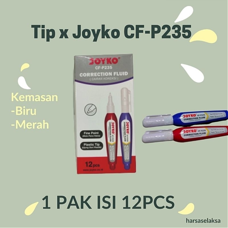 

tip x correction fluid JOYKO CF-P235 1pak isi 12pcs