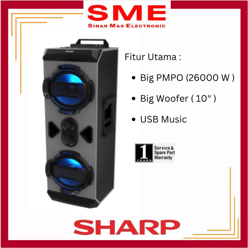 Speaker Aktif SHARP 10" - GSPRO10SB
