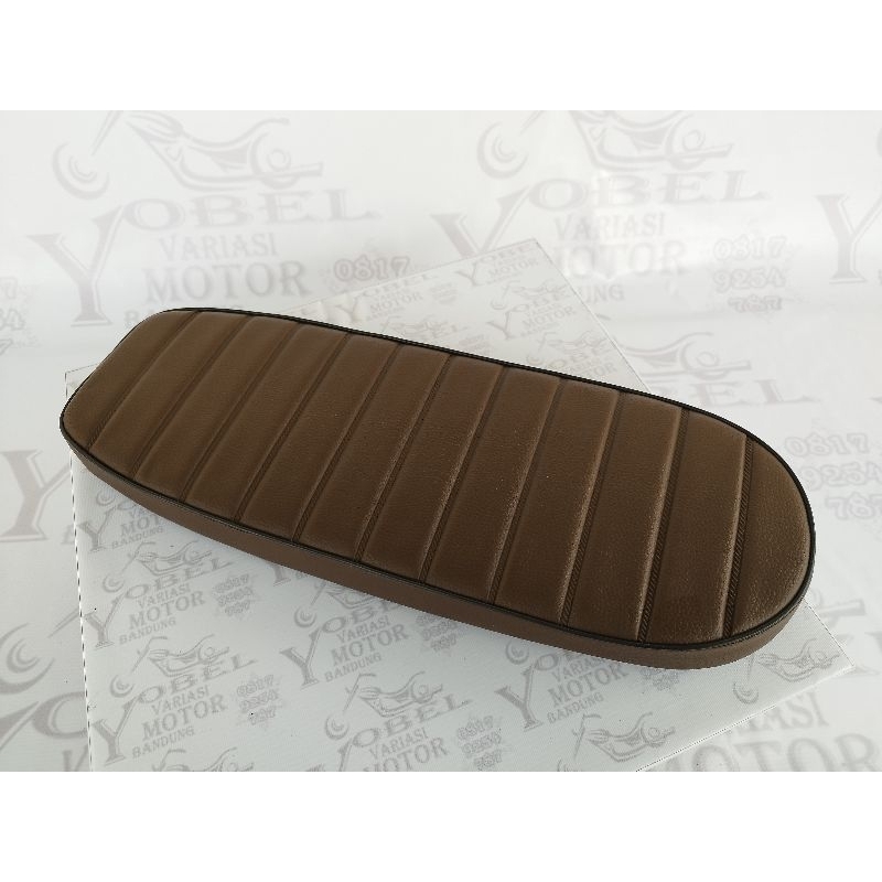 JOK KURSI MOTOR CUSTOM JAPSTYLE BRATSTYLE TIPIS LURUS COKLAT
