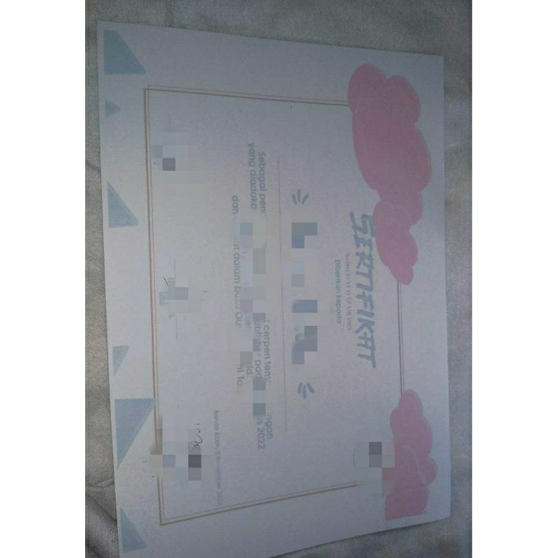 

Cetak sertifikat A4 Kertas Linen