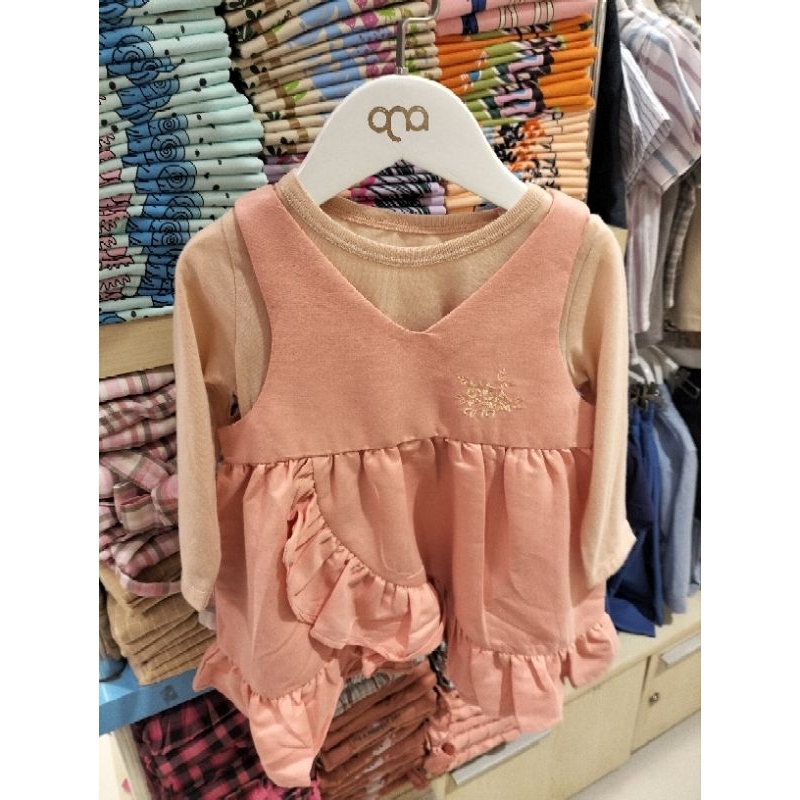 QNA Baju Setelan Kaos Anak Perempuan Usia 1-4 Tahun Original