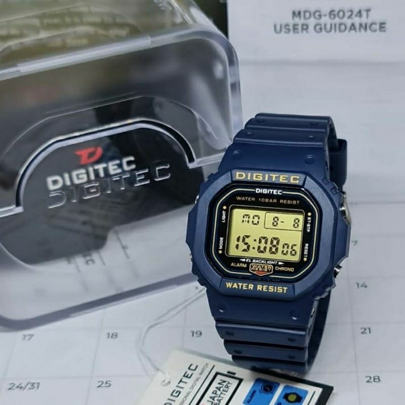 DG 6024 JAM TANGAN PRIA RUBBER TAHAN AIR ORIGINAL DIGITEC TERLARIS BISA COD