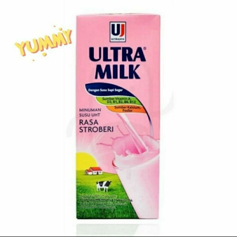 

ultra susu uht strawberry 200 ml | per piece