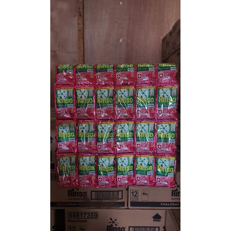 RINSO ANTI NODA CAIR 38ML RENCENG ISI 12PC