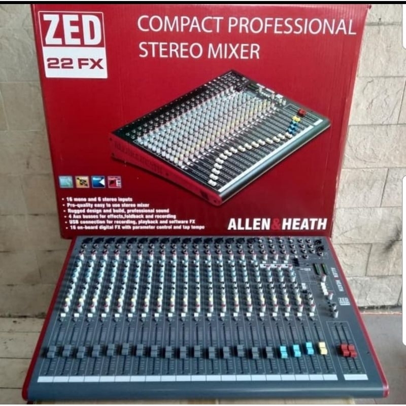 Mixer audio Allen&amp;Heath ZED22fx zed 22fx zed 22 fx 22CH