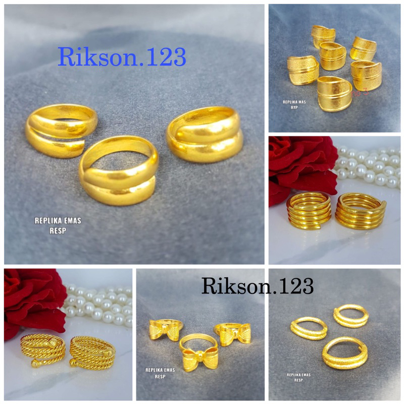 cincin lilit replika emas london lapis emas 24K persis seprti emas asli