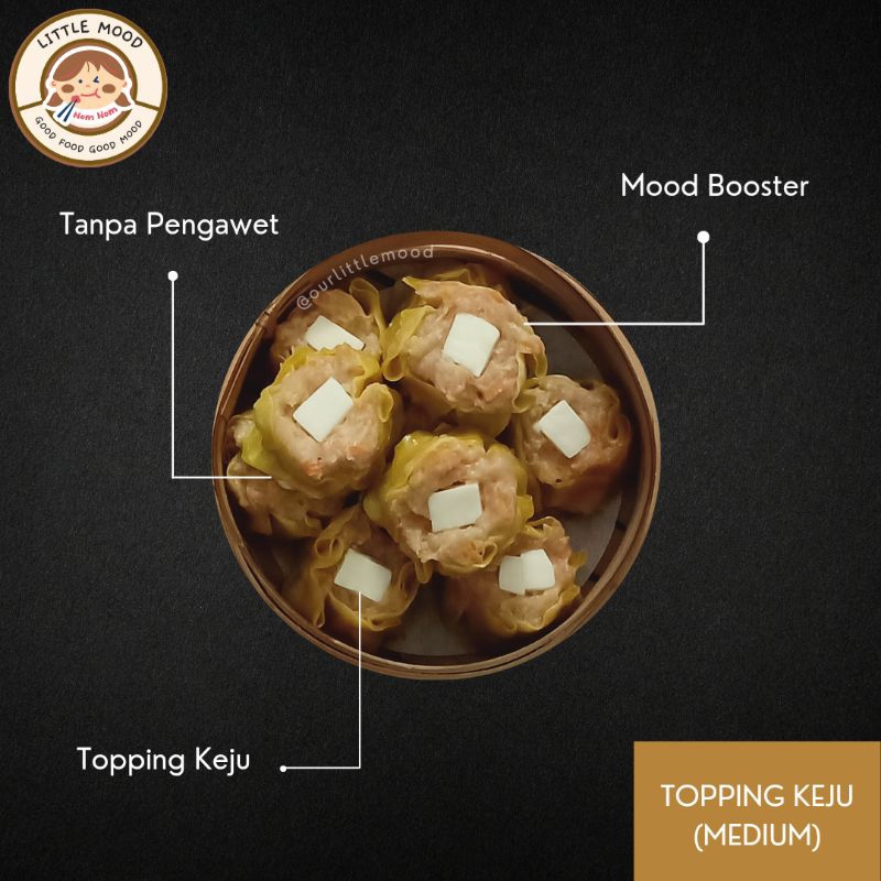 

Dimsum Siomay Ayam TOPPING KEJU Isi 10 (FROZEN) Size MEDIUM (Bandung)