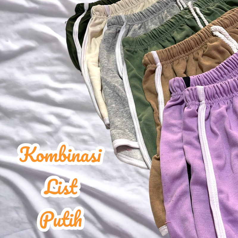 Realpict !! Celana Pendek Hotpant Katun Premium Tebal