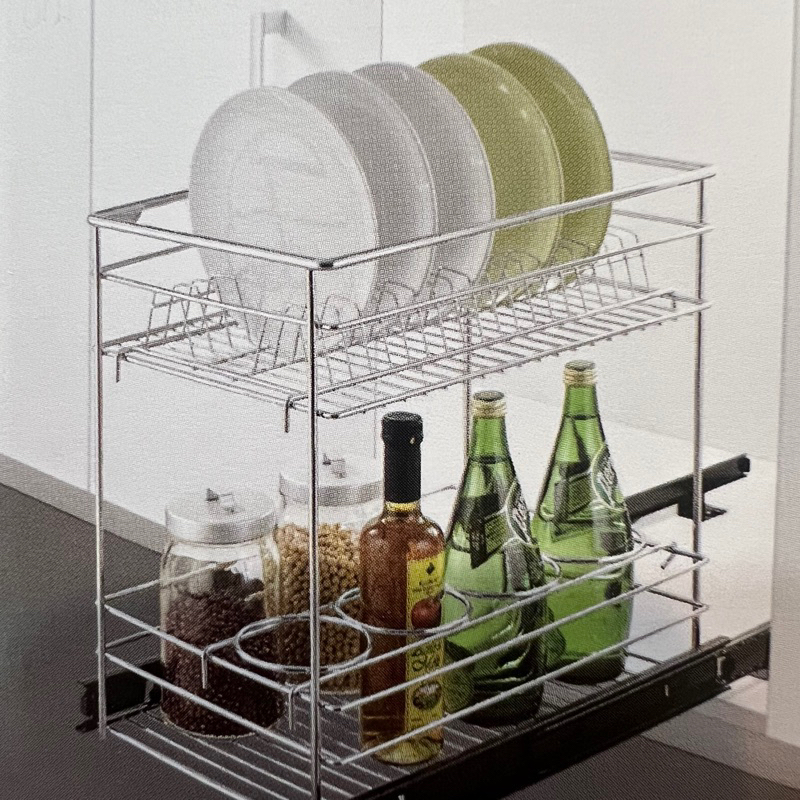 rak piring stainless stell piring+botol VITCO