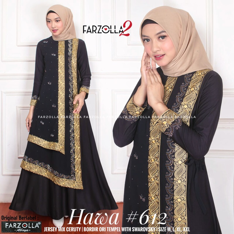 Abaya Turkey | Hawa #612 | Busana Arab Muslimah Original by Farzolla
