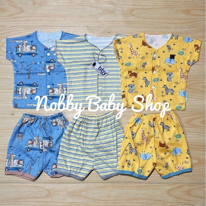 Cainito Baby Wear Motif The Wild Setelan Baju Pendek Celana Pendek Size Newborn (0-3 bulan)