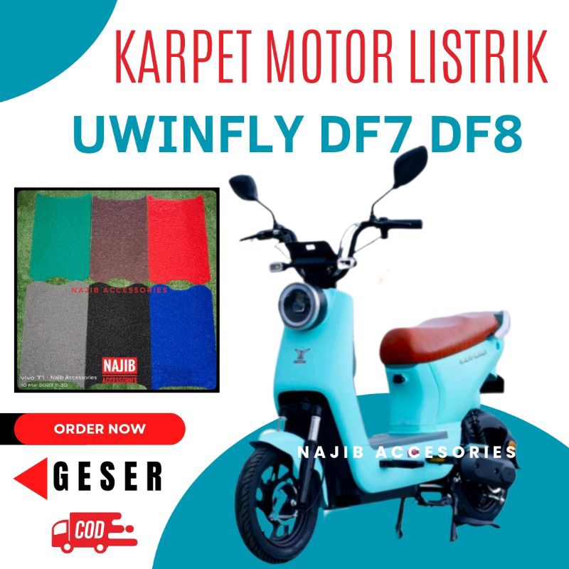 Karpet winfly DF7 DF 8 Alas Pijakan Kaki Winfly Model Mie mi Bihun Bahan Premium Sepeda Motor Listri