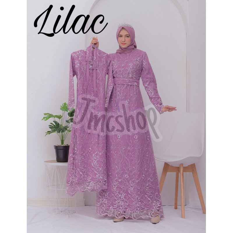 Gamis Sarah bisa couple ibu dan anak/ gaun dress mewah kondangan lebaran bridesmaid terbaru busui friendly