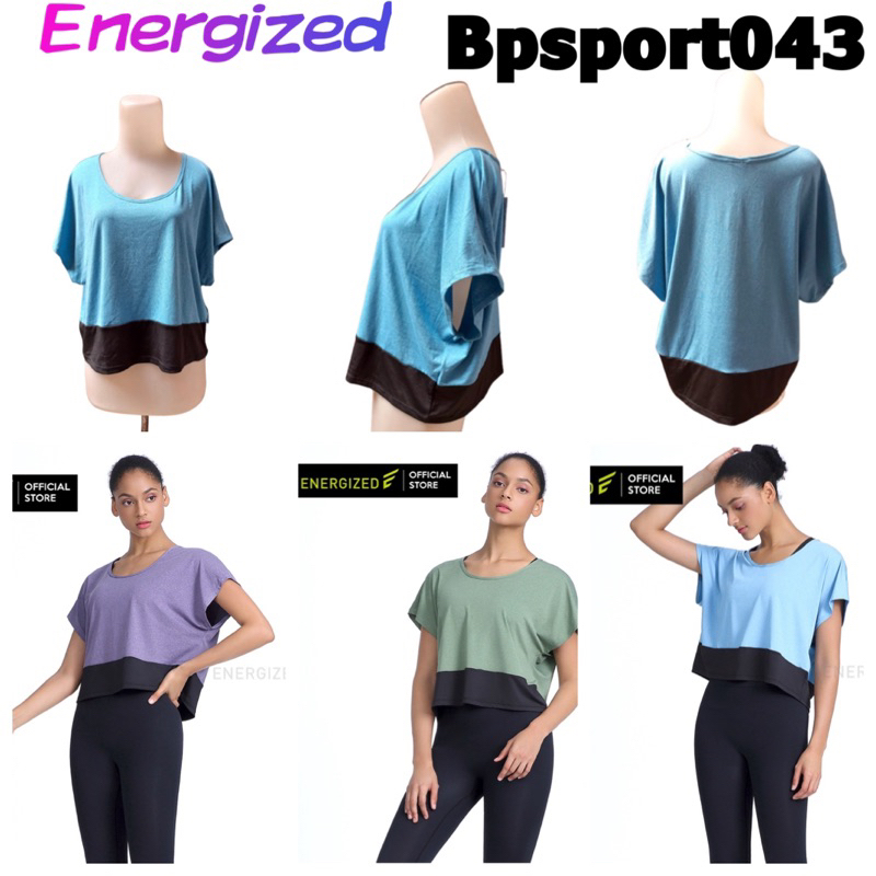 BJsport043 cropped top baju sport olahraga energized M L