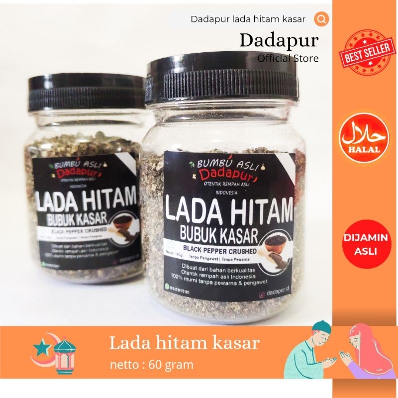 

dadapur lada hitam kasar/black pepper crushed 80gr