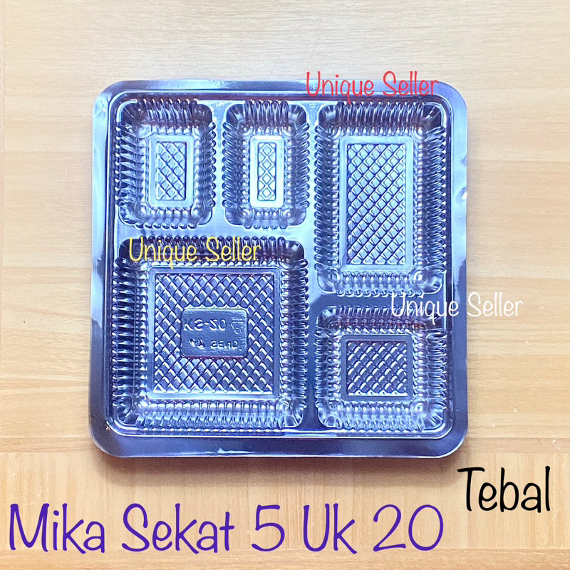 [50 pcs] Mika Sekat 5 untuk dus nasi 20x20 22x22 / Mika Sekat 5 untuk dus nasi uk 20 22