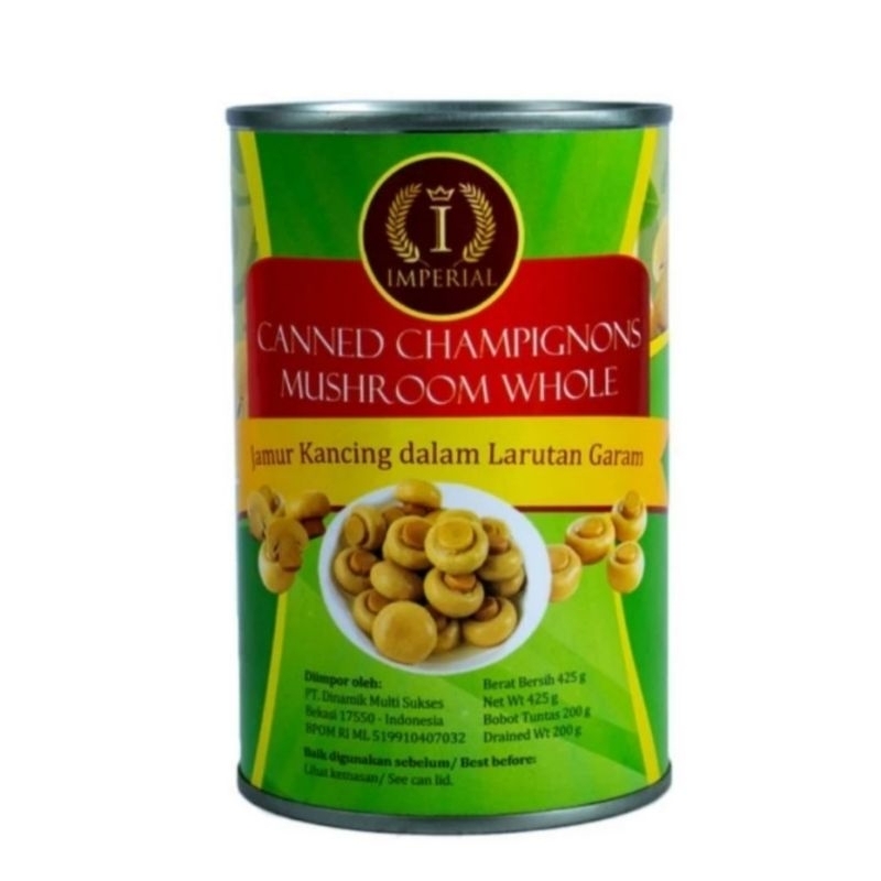 

Imperial Canned Whole Champignon Mhusrooms 425gr / JAMUR KANCING