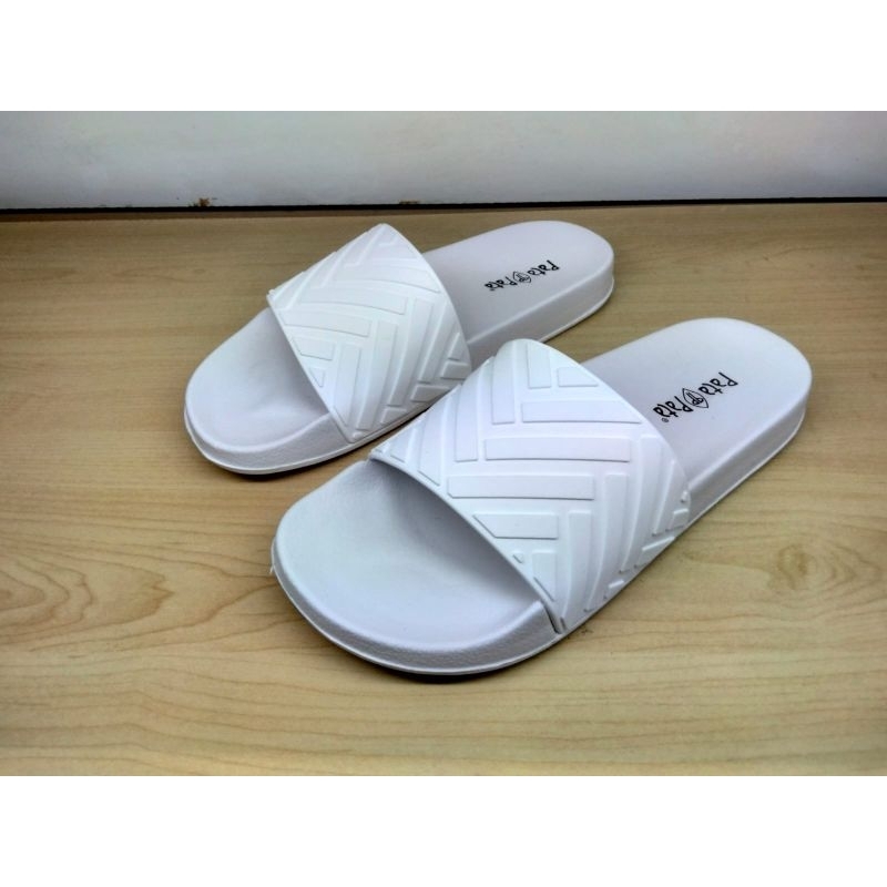 Sandal Selop Wanita Bata Pata Pata Terbaru Flip Flop Sandal Santai Bahan Karet Anti Air Warna Putih 