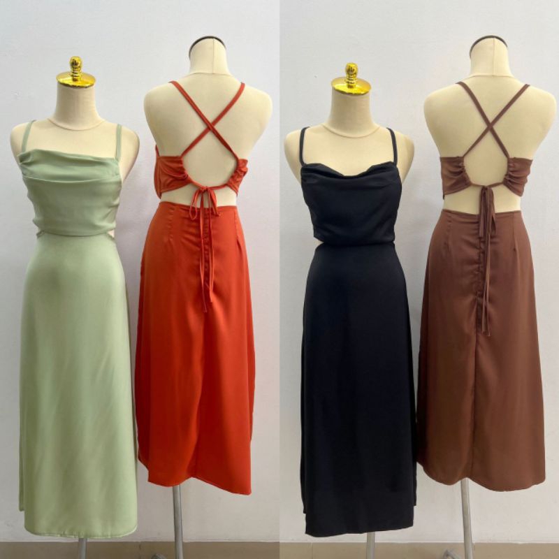 Glamour Sexy Back Silky Dress 11126