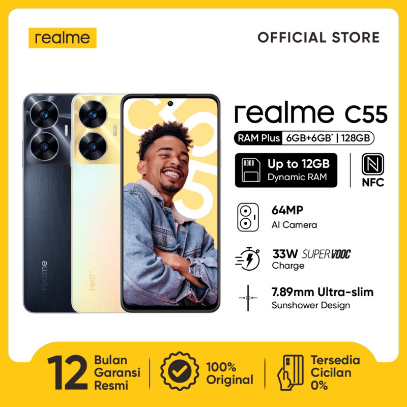 Realme C55 Garansi Resmi Ram 6/128 Ram 8/256