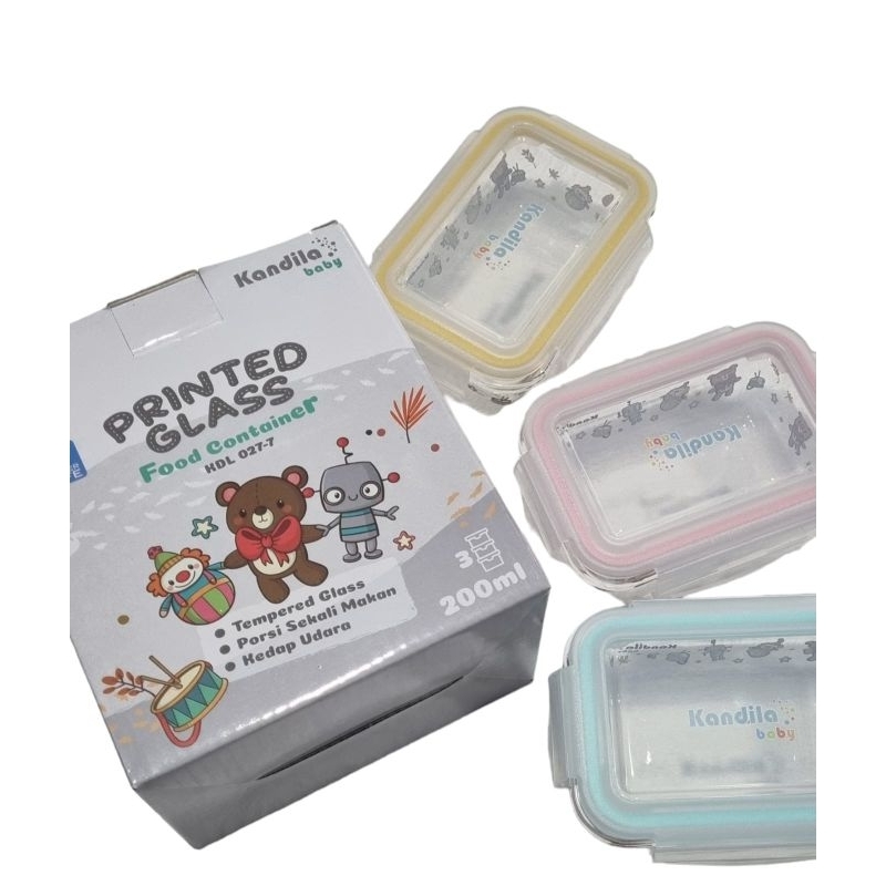 Kandila Glass Food Container / Food Container 1 PCS