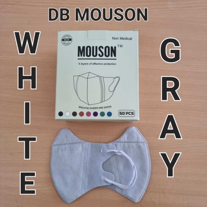 Face mask duckbill protective 3ply (50pc) premium mask garis seperti sensi/masker duckbil Y&B care-DB Mousoun Gray 4ply
