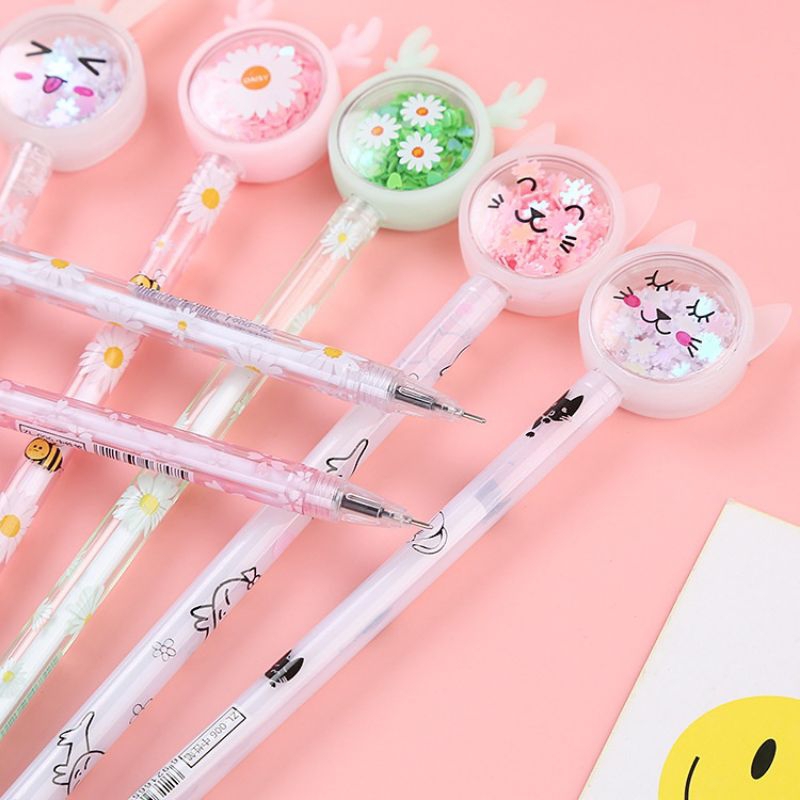 PULPEN GEL GLITER KARAKTER  LUCU DAN UNIK | PEN GEL ANAK