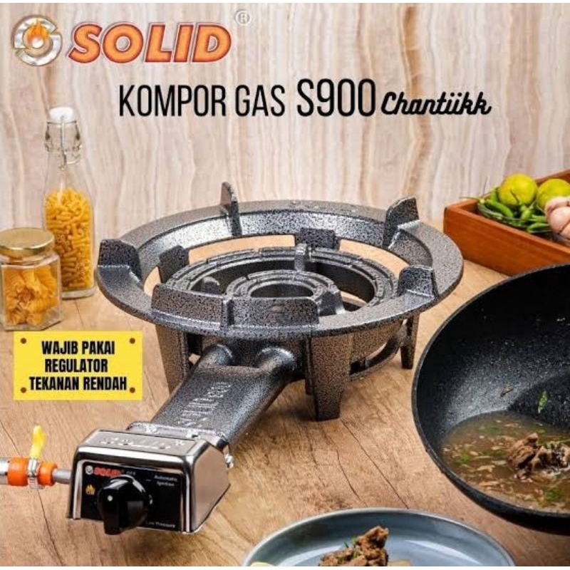 Solid Kompor Gas Komersial 1 Tungku S900/S800 - Kompor Batu / Kompor Industri