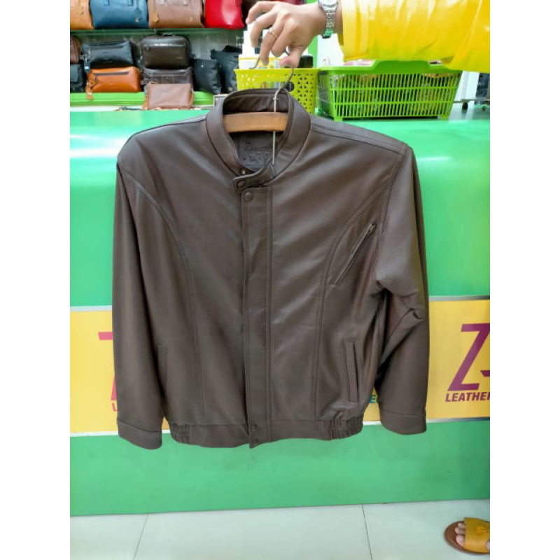 COD jacket kulit asli pria | Jacket kulit asli produk garut motor