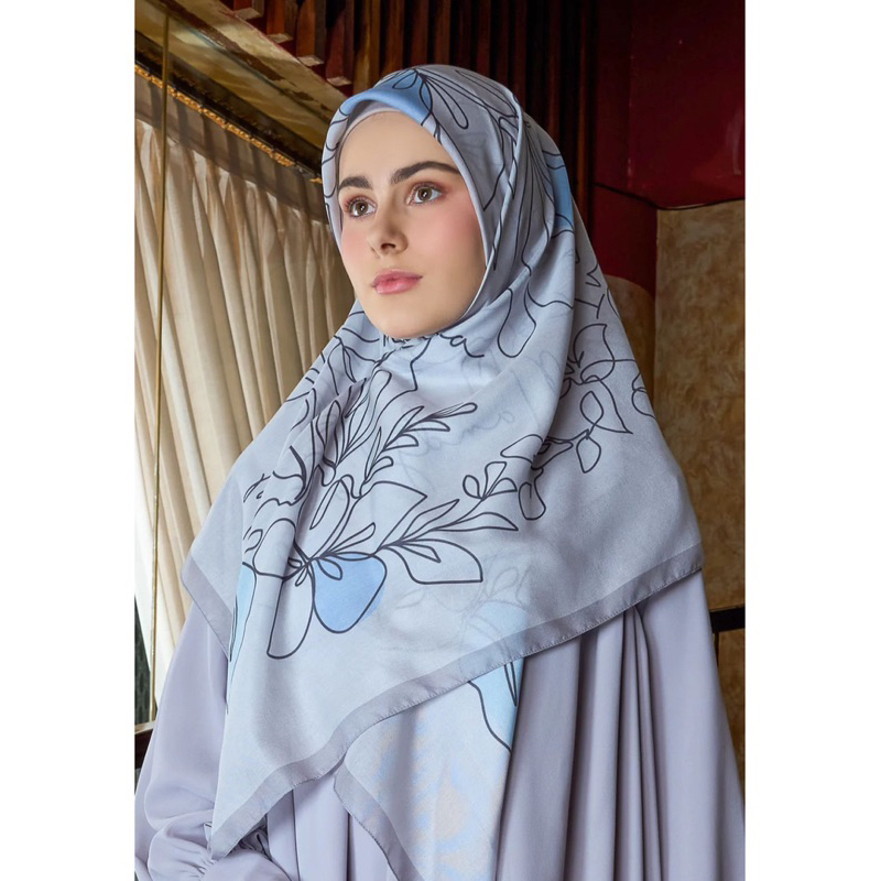 Harmony White Scraf Mandjha Hijab Segi Empat Ivan Gunawan Original | NEW COLLECTION IDUL FITRI 2023