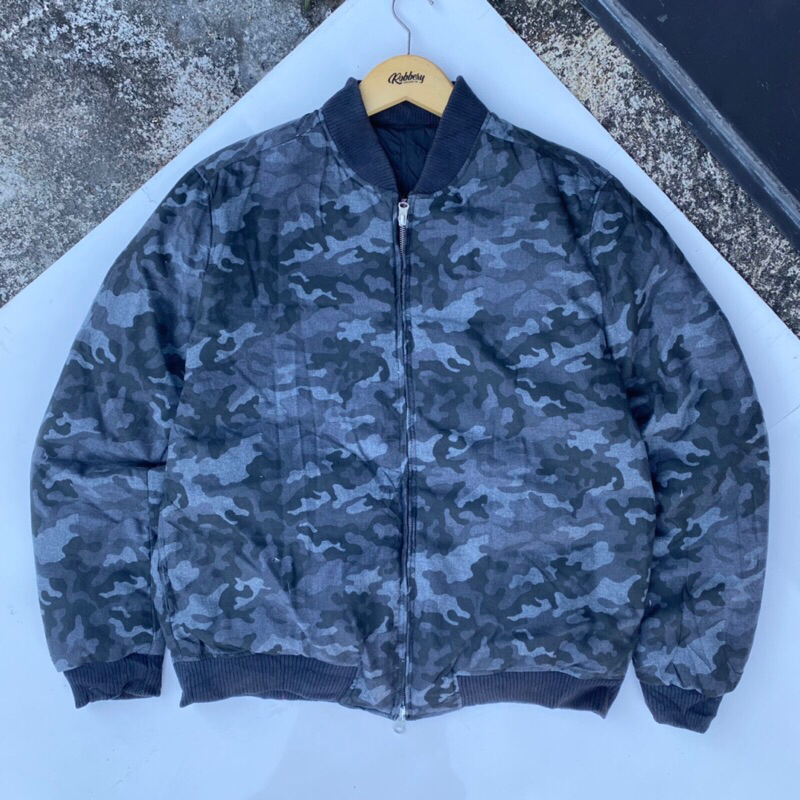 Bomber army jacket reversible