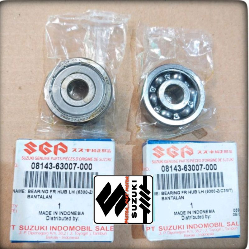 bearing Bering laher klaher roda depan 6300 isi 2 Suzuki skywave Hayate spin SkyDrive original Suzuk