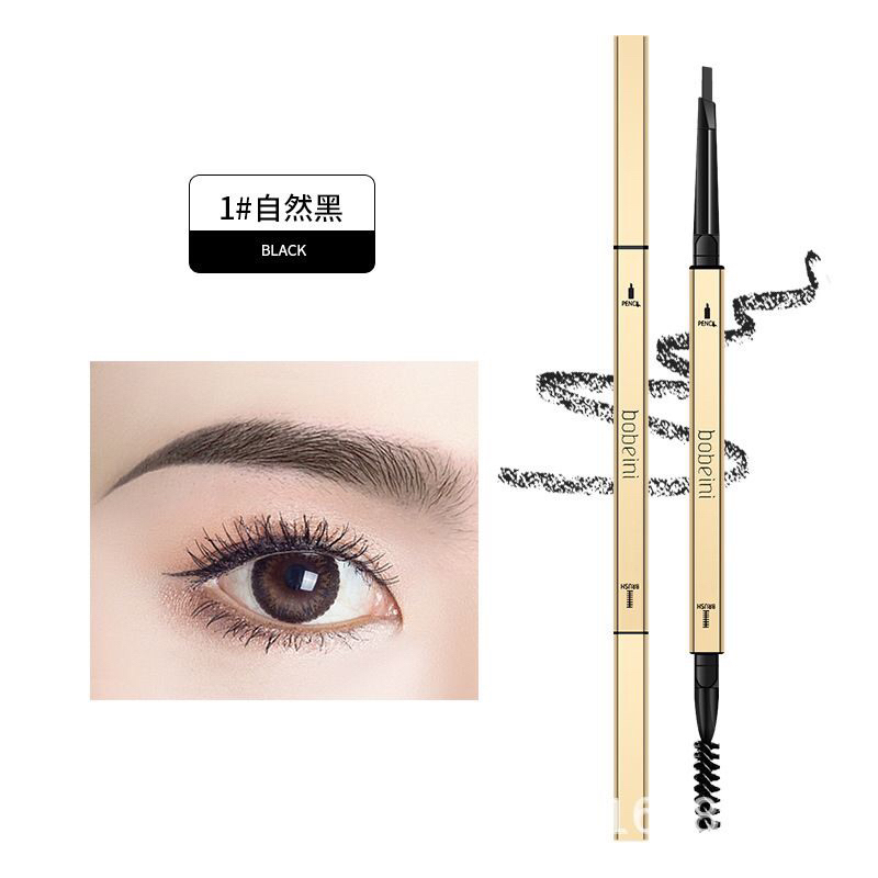 Pensil Alis Waterproof Putar Otomatis Eyebrow Pencil dengan Sikat Alis