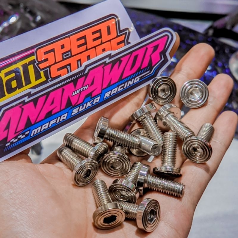 Baut Fodsstep Underbone R15 Pnp Mx king Mx new Mx old Gtr Satria Fu Baut Probolt Heng