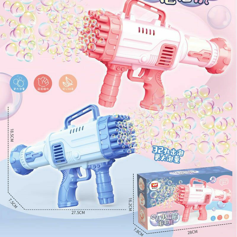 Bubble Gun Bazoka 25 Hole Rocket Launcher Mainan Anak