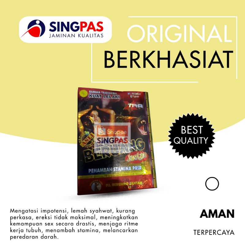 Jamu Herbal Serbuk (Beruang) Jantan Original Jamu Pria (Kuat) Sehat Dan Tahan Lama