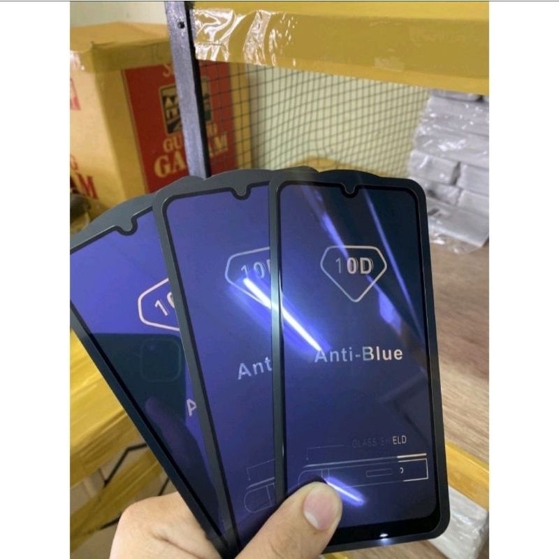 TG Blue Tempered Glass Blue Light Anti Radiasi Anti Gores Oppo reno4.4f opoA15. OPO a54