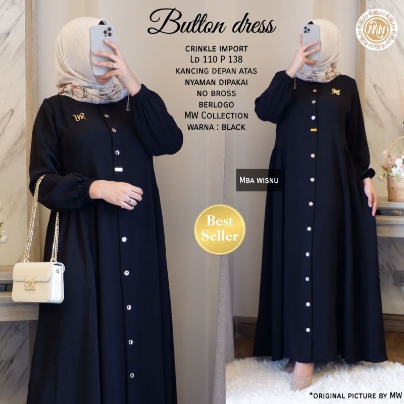 BUTTON DRESS BY MBA WISNU /DHEA DRES/ VINDA DRES  BY MBA WISNU