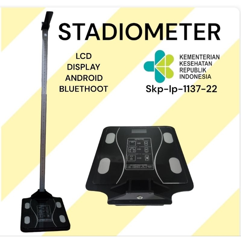 Stadiometer Akrilik Alumunium + Tas / Pengukur Panjang Badan / Stadiometer Timbangan / Stadio