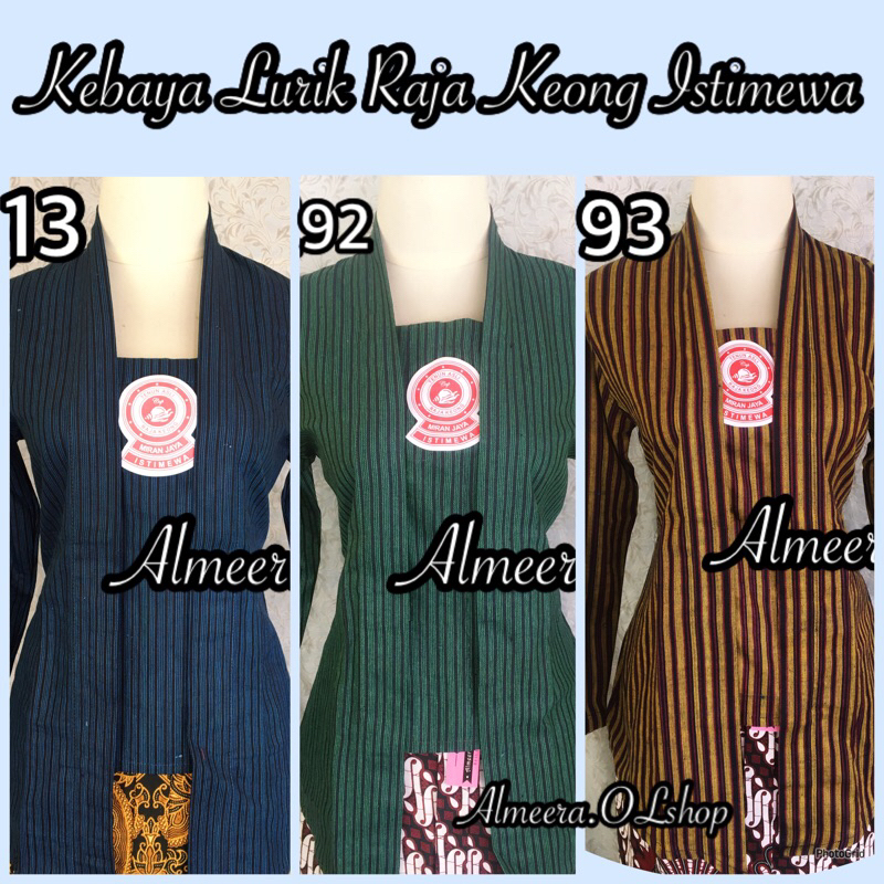 baju jawa kebaya lurik istimewa raja keong