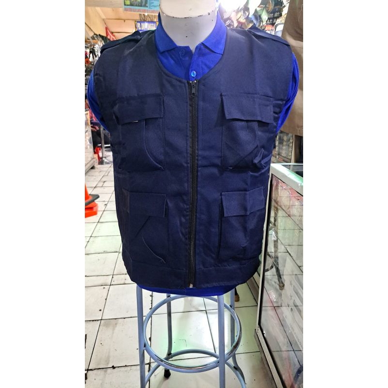 rompi polos biru nevi