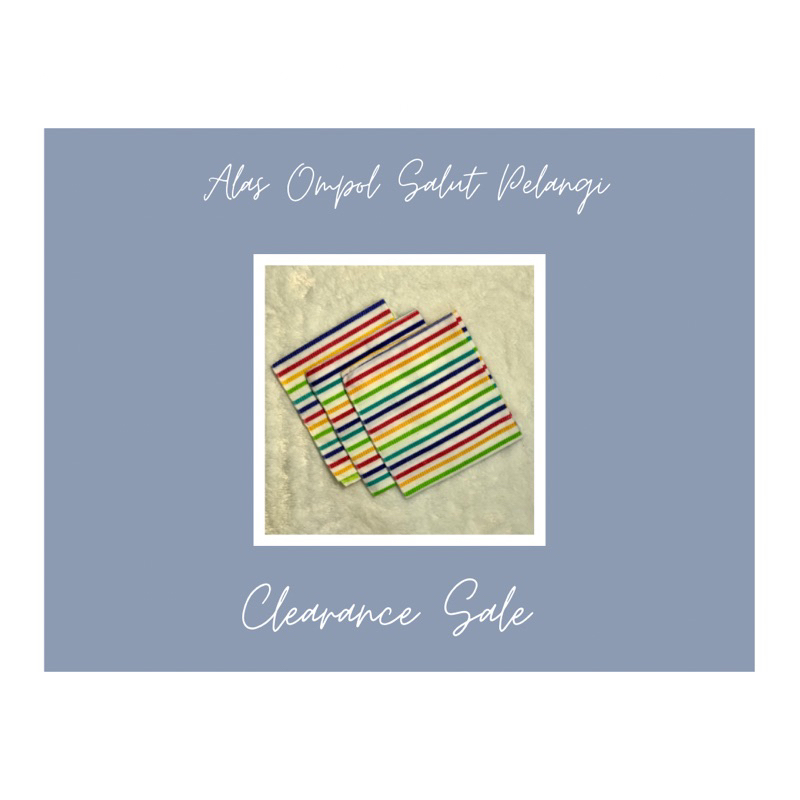 Kain Alas Ompol Salur Bayi (0-12) Motif Pelangi - Clearance Ramadhan Sale (Cuci Gudang)