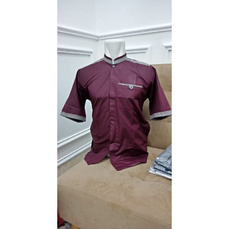 BAJU KOKO ALLEBAS TANGAN PENDEK PREMIUM