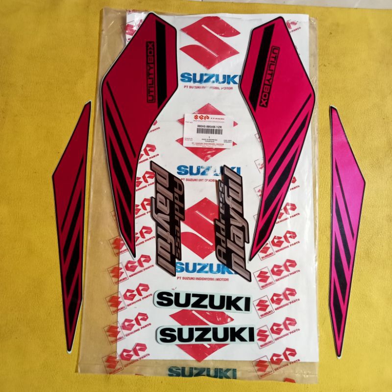 striping stiker Suzuki address Playful warna pink original