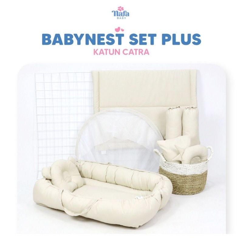 Kasur Bayi Babynest Boat Plus Include Bedcover Set Dan Kelambu Anti Nyamuk Katun Catra  By Nafa Baby