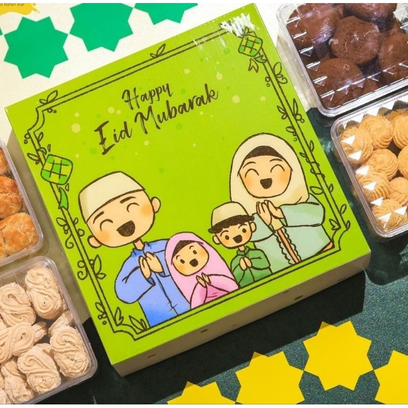 

Kotak kue Lebaran / dus hamper Lebaran / packaging cake Lebaran / box cookies Lebaran / box kue Idul Fitri