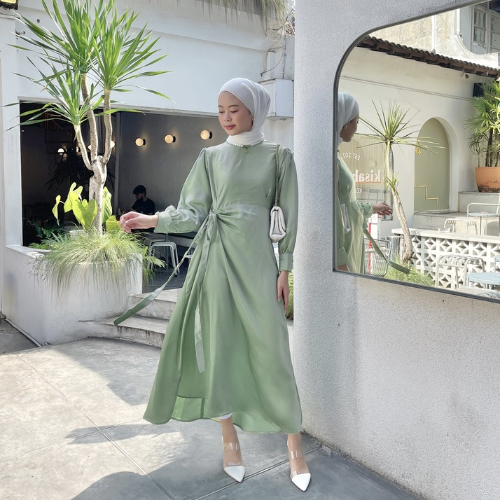 ALISHA DRESS SET RAYA MIDI DRESS DRESS GAMIS BAJU KURUNG MELAYU WANITA MODERN GAYA MALAYSIA MEWAH DR